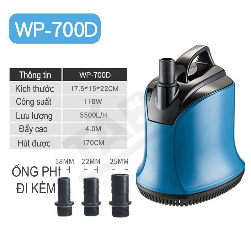[CÔNG SUẤT LỚN] Máy Bơm Đáy Sobo WP-600D, WP-700D Cho Hồ Cá, Bể Cá Thuỷ Sinh [BƠM ĐÁY WP]