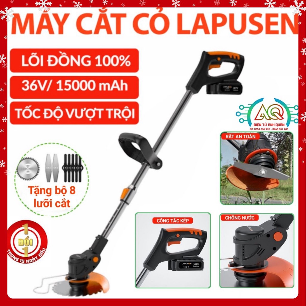 🌿 Máy Cắt Cỏ LAPUSEN Công nghệ ĐỨC - MÁY CẮT CỎ 2 PIN