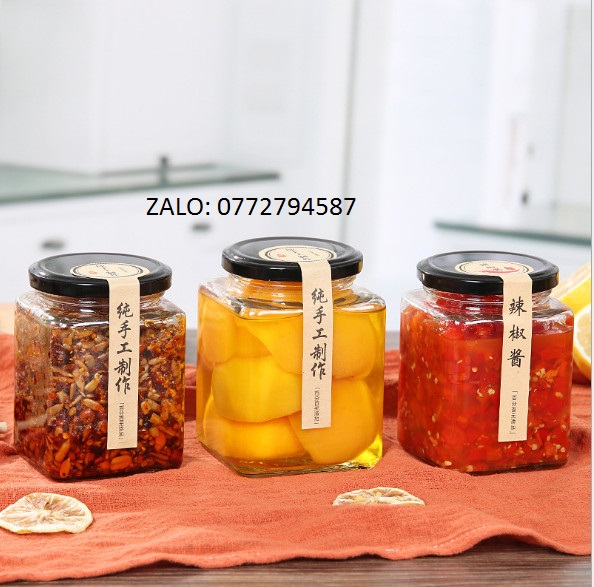 Combo 6 Hũ thủy tinh vuông 100ml