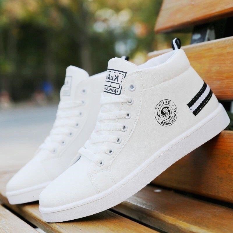 Giày nam sneaker cổ cao gót Cờ 3 màu độc lạ