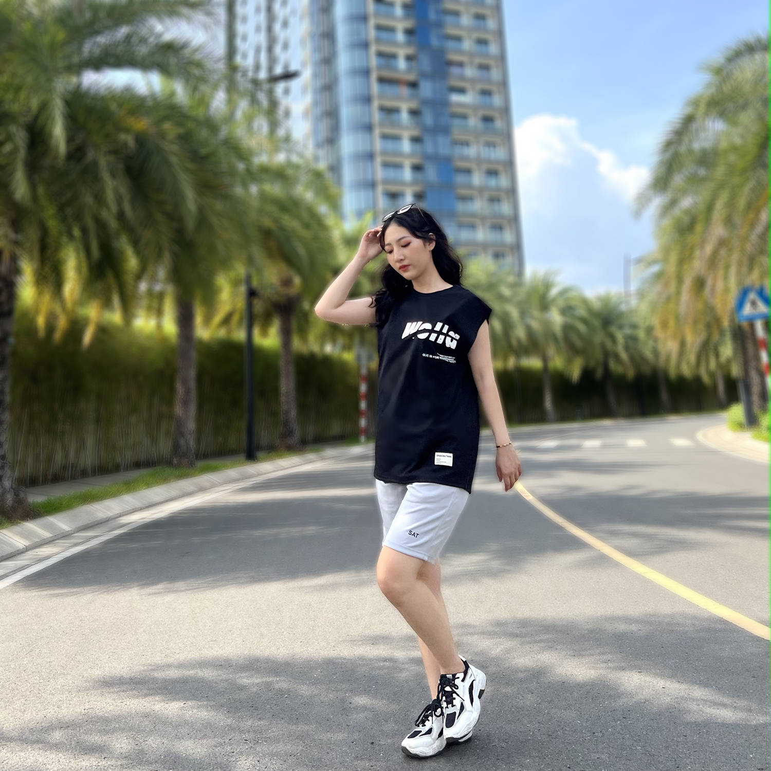 [HCM]Áo Tank Top Wolla Gee Trắng Cao Cấp - SAT
