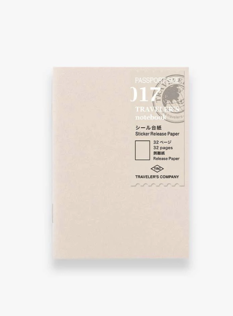 TRAVELER'S notebook refill Sticker Release Paper Regular size
