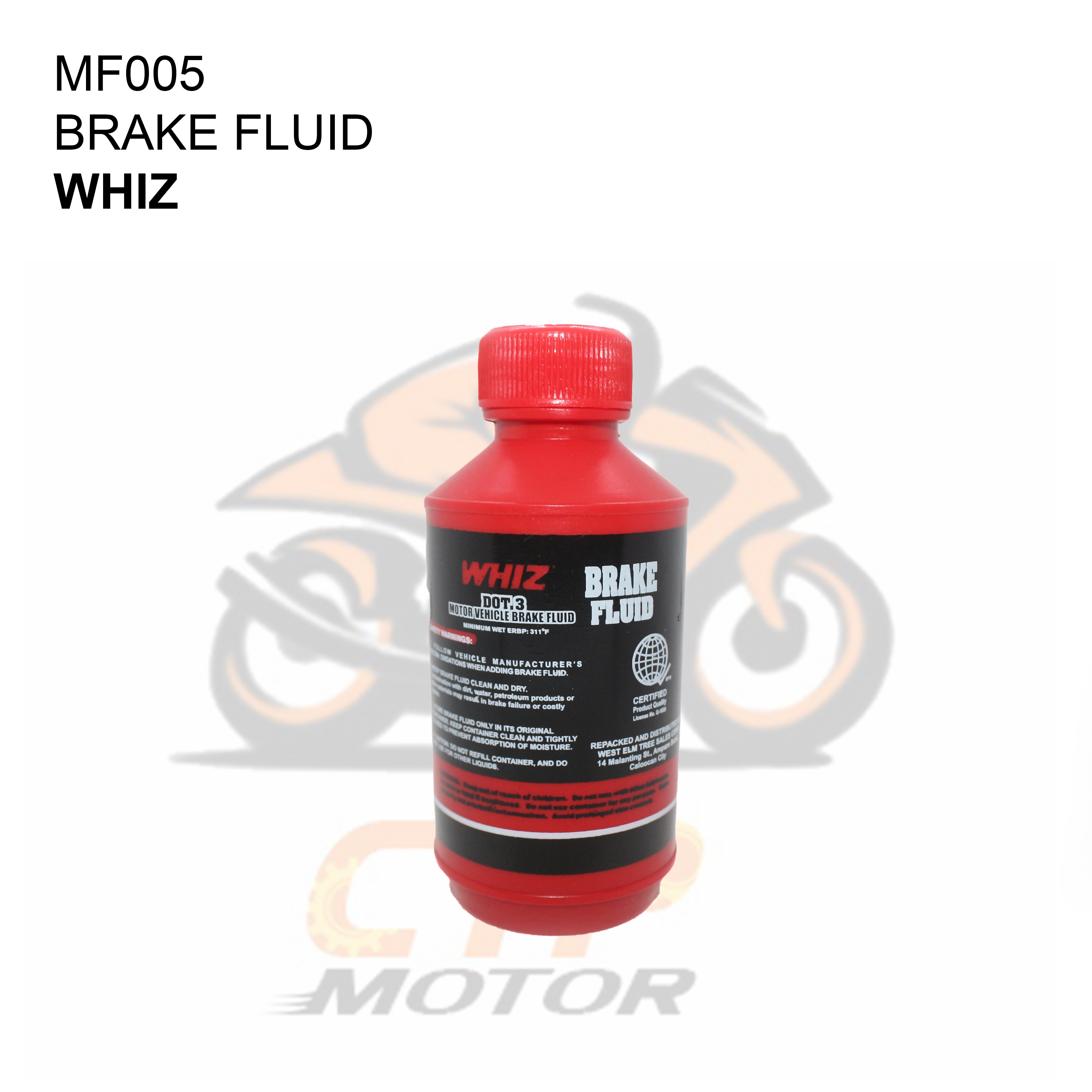 Motorcycle Whiz/ SureBrake Heavy Duty DOT3 Brake Fluid 150mL Lazada PH