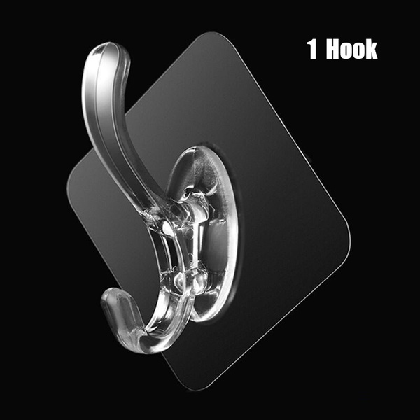 Ready Stock Transparent Adhesive Wall Hook Kitchen Single Hook Bathroom Towel Hook Multifunctional Storage Hook