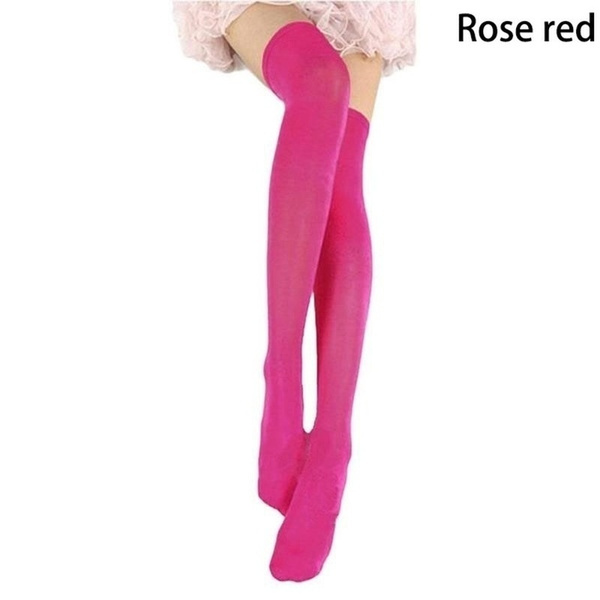 Thigh Solid Color High Over Socks Knee Women Candy Color Long Cotton Stockings Thigh High Socks Long Socks