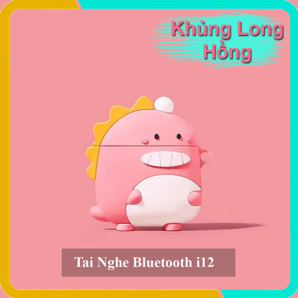 Tai Nghe Bluetooth Không Dây i12, Kèm Vỏ Bảo Vệ Hoạt Hình Siêu Dễ Thương, Tương Thích Android\iOs