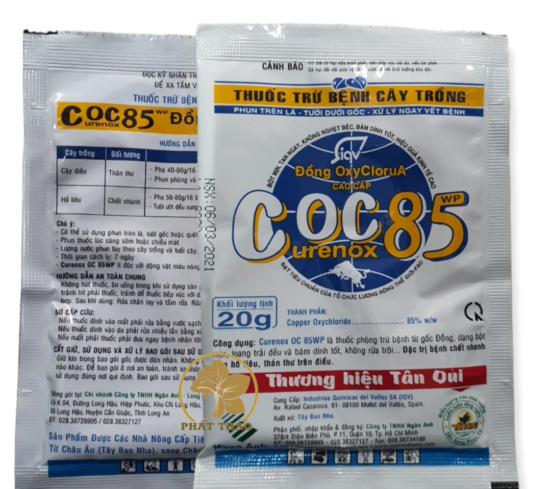 Thuốc trừ nấm gốc đồng Coc 85 wp 20gam