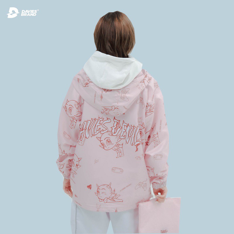 Áo khoác Davies nam nữ DSS Jacket D Devil SS2 - Pink - S