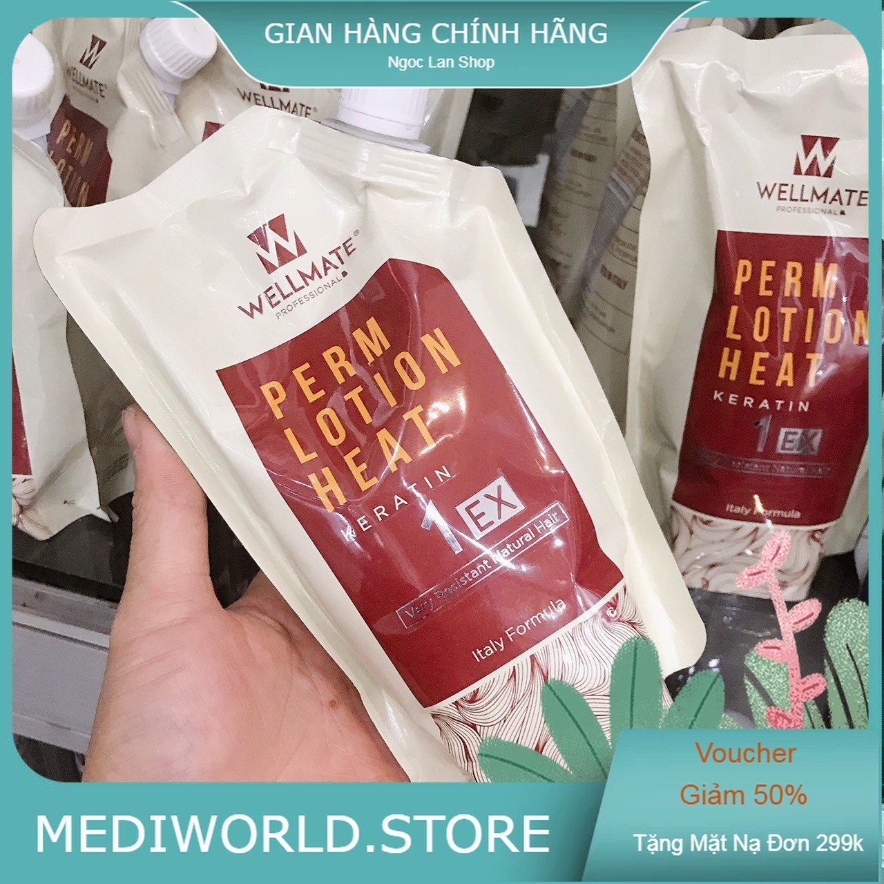 THUỐC UỐN NÓNG KERATIN WELLMATE (CẶP 2 BỊCH)
