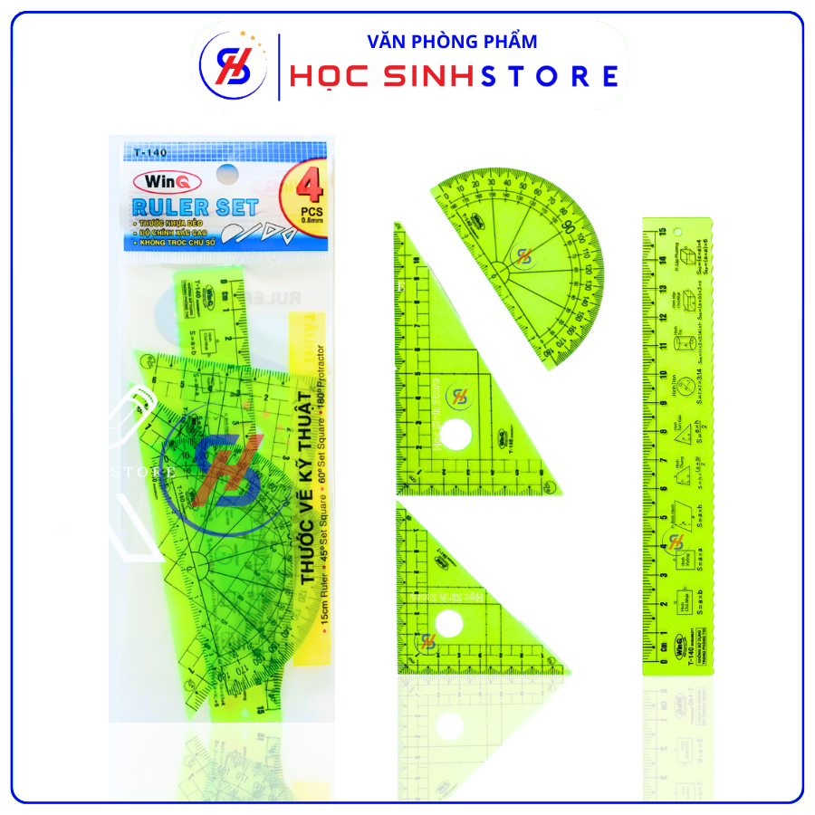 Bộ Thước dẻo 4 món WinQ T140 Dành Cho Học Sinh