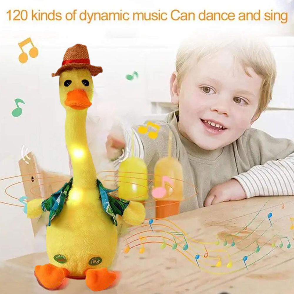 Dancing Duck Electron Plush Toy Soft Plush Doll Babies Duck Sing And Dance Voice Interactiv