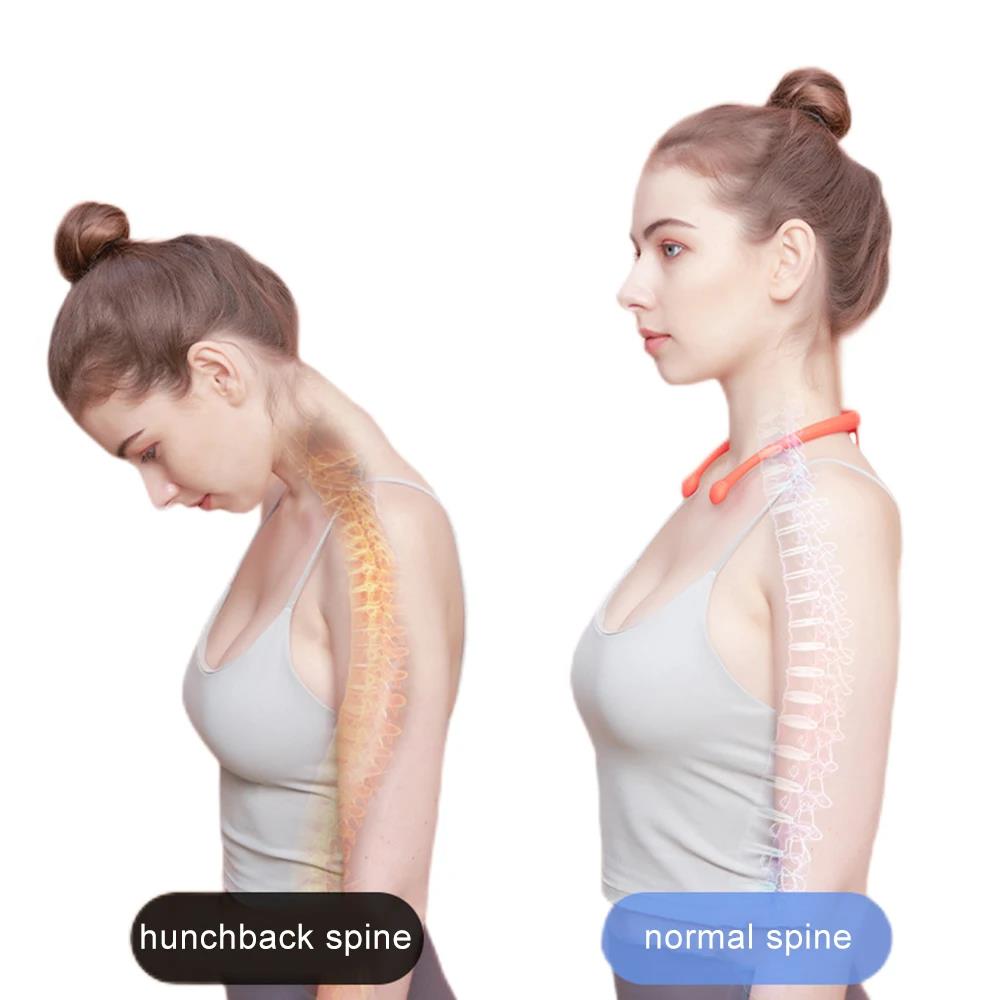Jiheti High Quality  Back Support Ultrasonic Lymphatic Soothing Body Sitting Posture Corrector Neck Instrument Shoulder Brace Massager Health Care. 