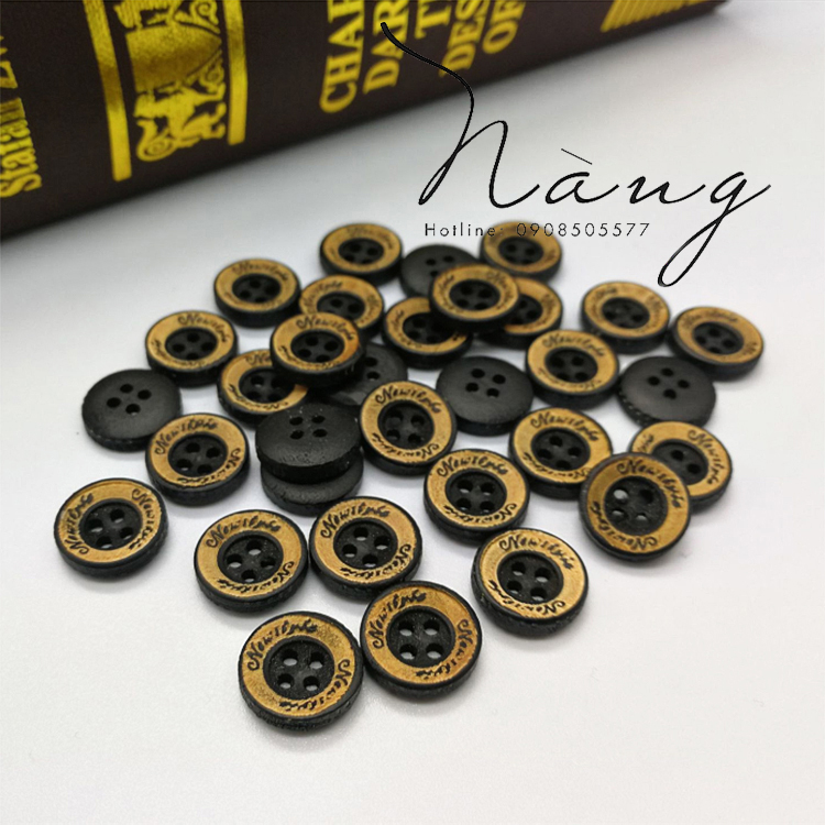 Set 50 Nút Gỗ Tự Nhiên Có Họa Tiết (12,5mm)