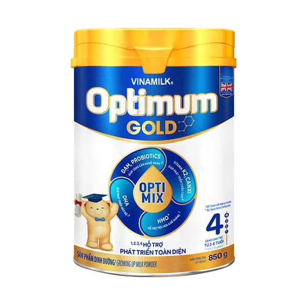 Sữa bột Optimum Gold 4 - lon 850g (cho trẻ từ 2- 6 tuổi) Chính hãng
