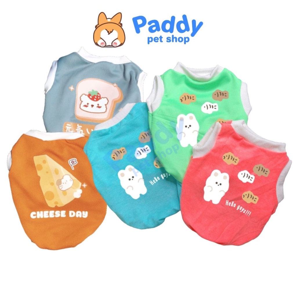 Áo Cho Chó Mèo Vải Thun 3 Lỗ Cute