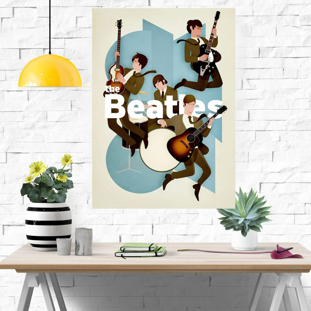 The Beatles A3 Poster & A3 Frame Wall Decoration | Lazada