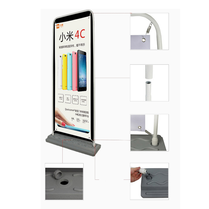 Standee đế nước kiểu cửa chống gió size 60*160cm - WIS60