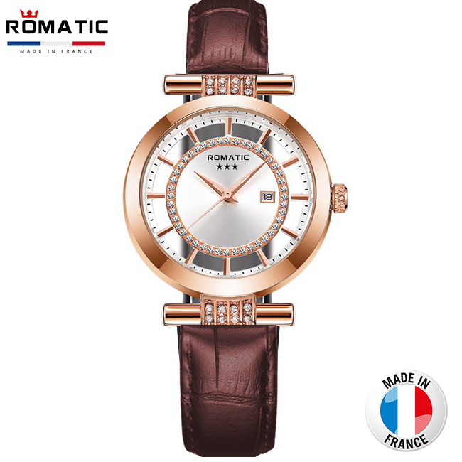 [Miễn Phí Ship] Đồng hồ Nữ ROMATIC Paris, Dây da mềm mại