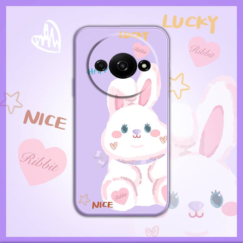 Back%20Cover%20Anti-fall%20Phone%20Case%20For%20Redmi%20A3%204G/Xiaomi%20POCO%20C61%204G%20soft%20shell%20Solid%20color%20Skin%20feel%20silicone%20cute%20cat%20-%20Image%202