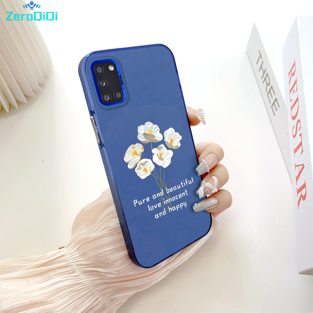 ZeroQiQi%20for%20Samsung%20A31%20Back%20Cover%20Pure%20White%20Flower%20Creative%20Contrast%20Color%20Hard%20Phone%20Case%20for%20Boy%20Girl%20-%20Image%202