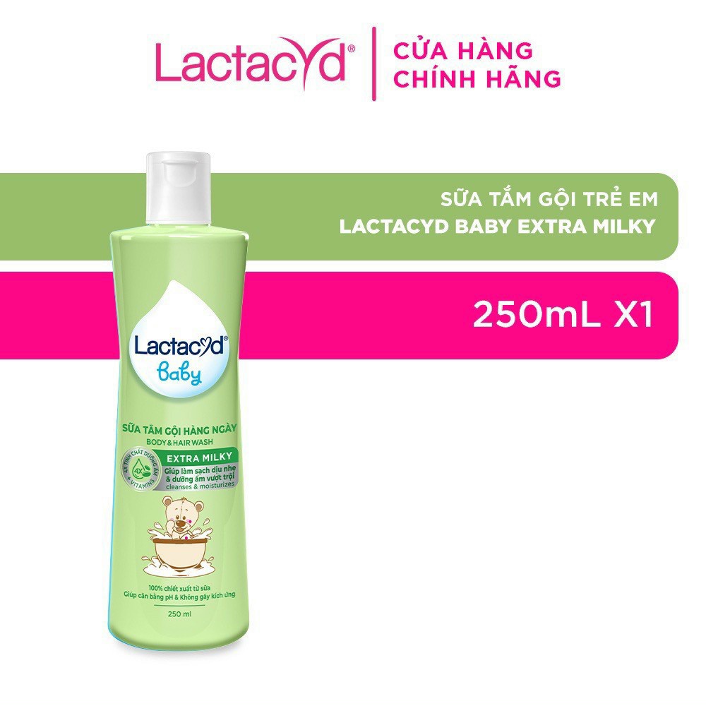 Sữa tắm lactacyd milky 500ml/250ml - VUBABY