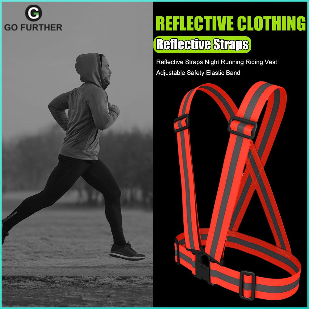 Reflective Straps Night Running Riding Vest Adjustable Safety Elastic Band