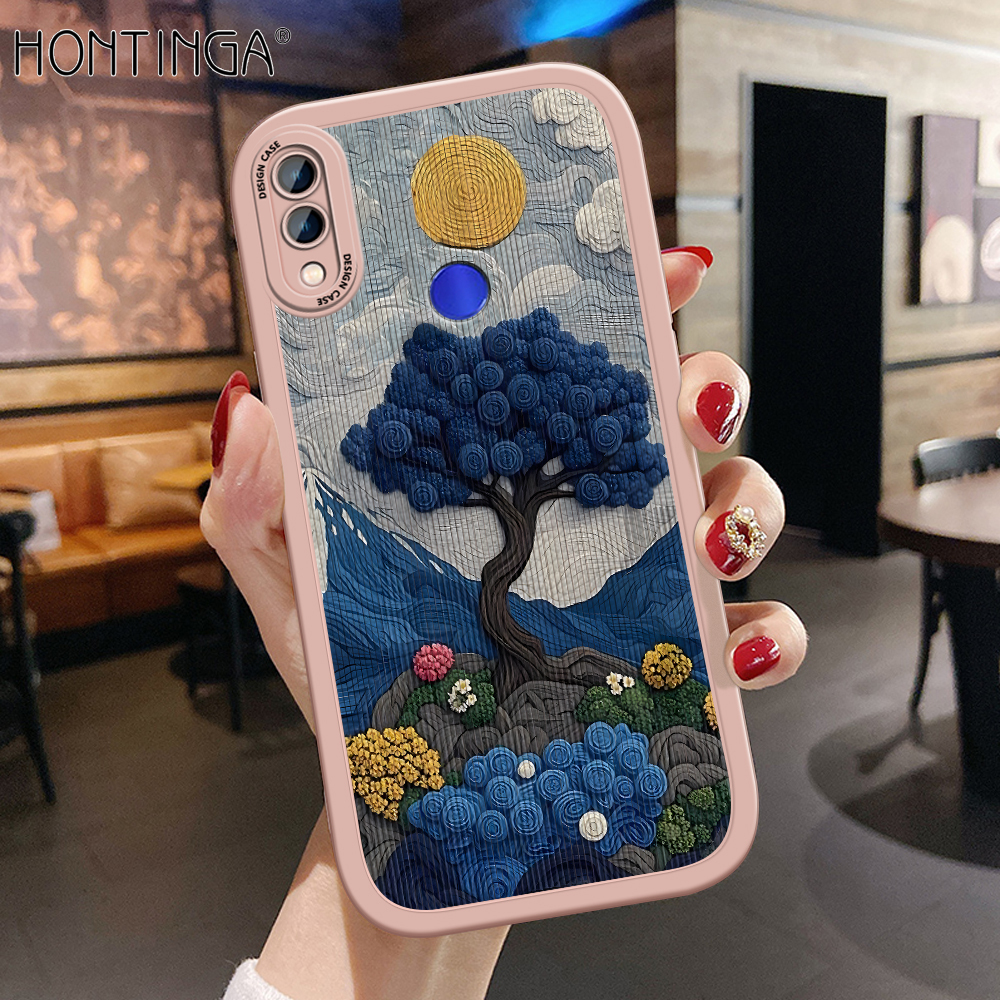 Hontinga for Redmi Note Note Pro Back Cover PU Leather Sun and