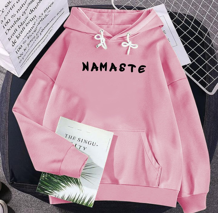 Hoodie zipper murah cowok namaste size l xl xxl baju atasan cewek