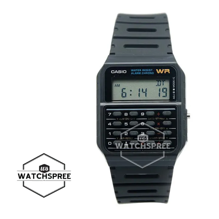 Watchspree Best Casio Calculator Black Resin Strap Watch Ca53w 1z Ca 53w 1z Lazada Singapore