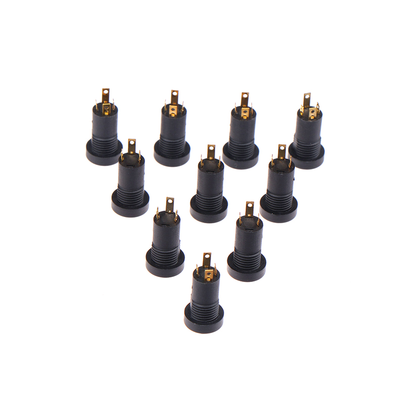 5Pcs 3/4Pin PJ392A Audio Jack Socket 3.5MM Headphone Female Socket Connector With Nut 3/4 Pole Stereo Audio Socket.