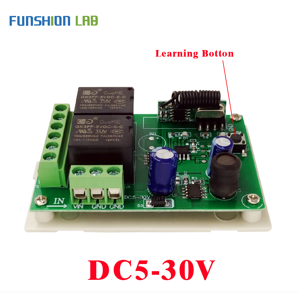 Funshion%20433mhz%20Rf%20Relay%20Wireless%20Remote%20Control%20Switch%20Dc%206v%2012v%2024v%2030v%202ch%20Module%20For%20Garage%20Gate%20Door%20Key%20-%20Image%204