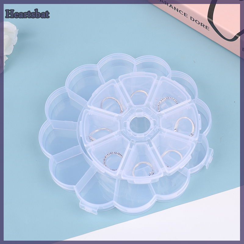 [Heartsbat] Plastic box Container Screw Holder Case Practical Compartment Jewelry Earring Display case plastic Organizer beads storage boxes