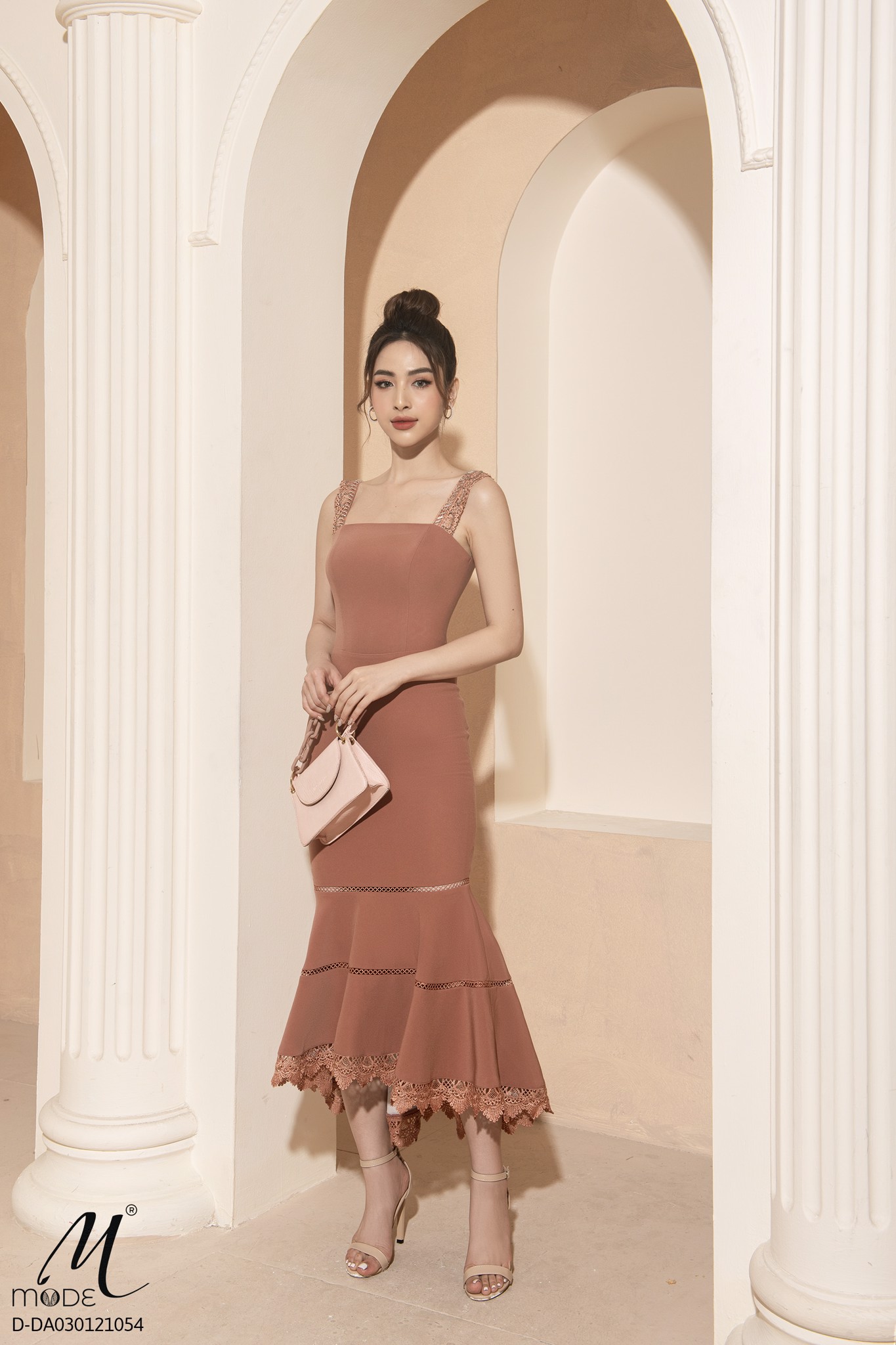 Đầm hai dây đuôi cá MMOUTFIT CAO CẤP CHUẨN FORM