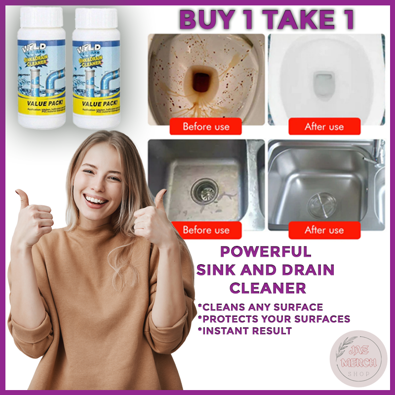 JAZMERCH BUY 1 TAKE 1 POWERFUL SINK & DRAIN CLEANER/HIGH EFFICIENCY