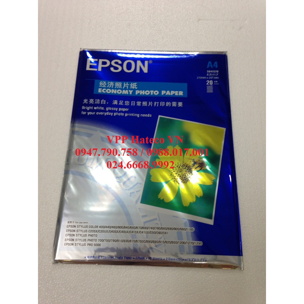 Giấy in ảnh 1 mặt hoa cúc epson 230gsm a4