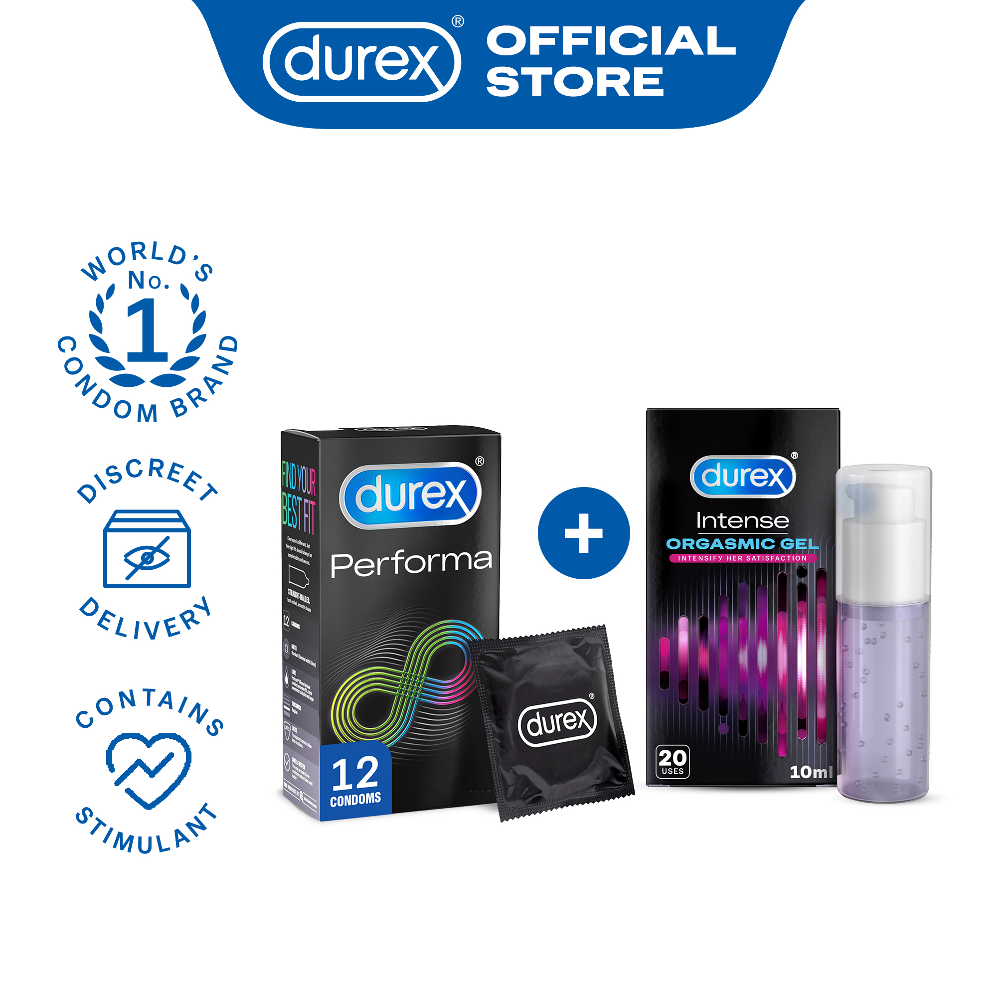 Durex Performance Bundle - Performa (Last Longer) Condoms 12s + Intense Gel  Lube 10ML | Lazada Singapore