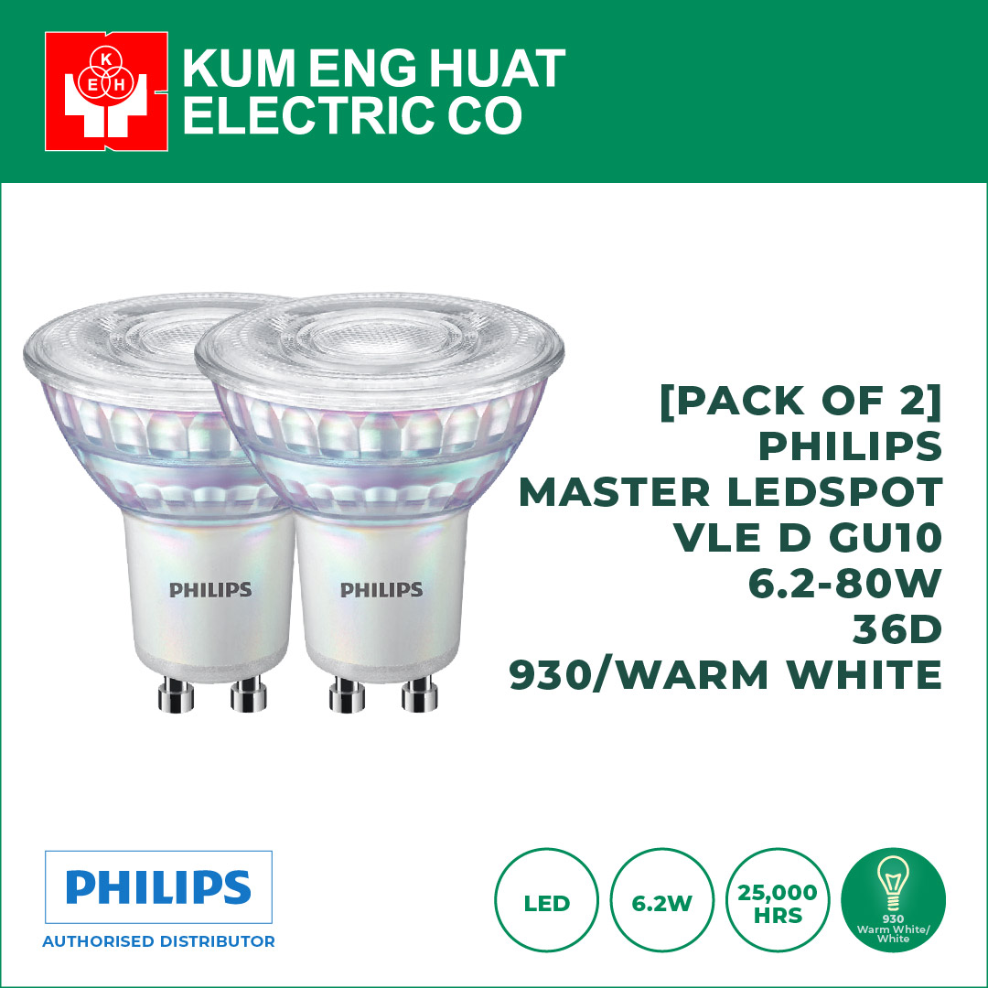 philips ledspot value gu10 6.2 w 930 36d