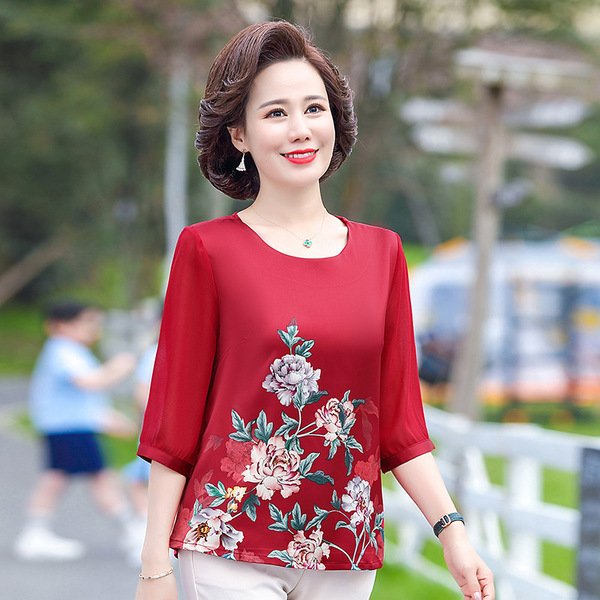 ÁO SƠ MI TRUNG NIÊN NỮ A561