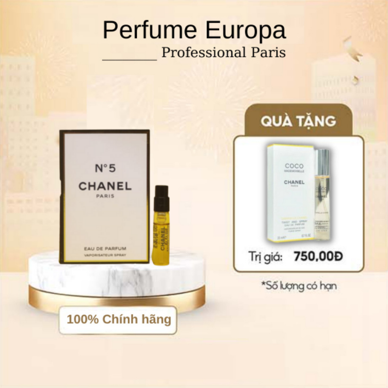 Nước Hoa Chiết Vial Chanel No5 Eau De Parfum 2ml Nước hoa nữ chính hãng thumbnail