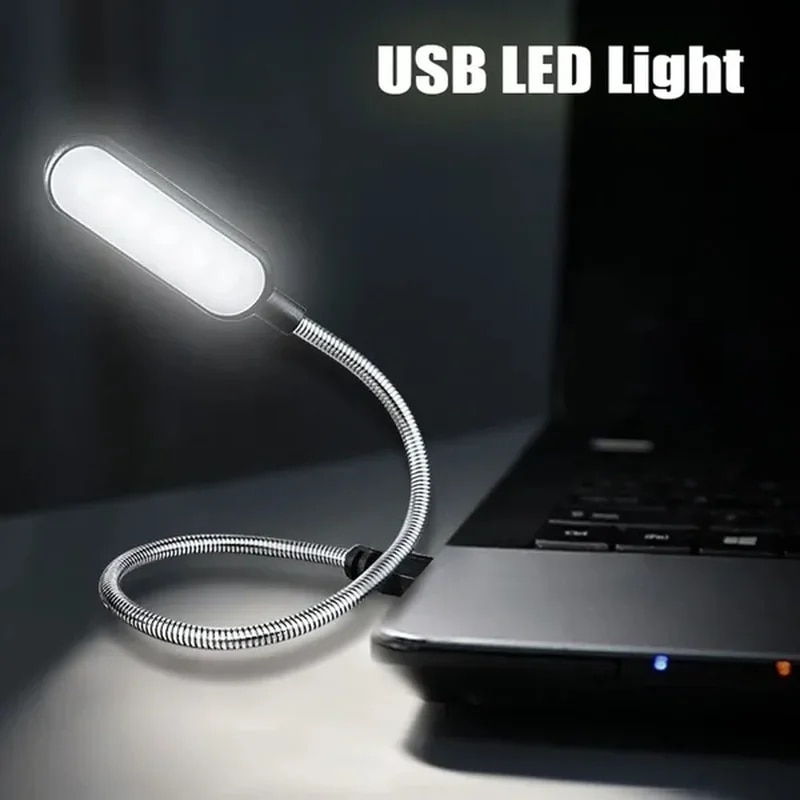 Portable USB LED Mini Book Reading Light Lamp Travel Table Lamp PC Computer Laptop Notebook Flexible Bendable Night Light