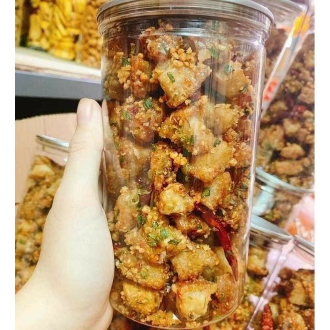 1 KG - Tóp mỡ liền da sốt mắm hành đậm đà