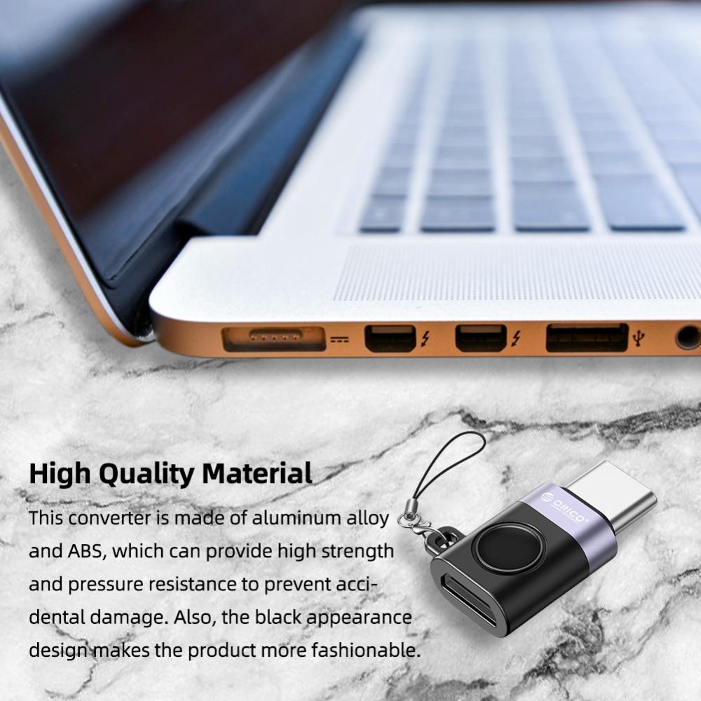USB-C Data Transfer Converter OTG Transfer Speed 480Mbps Type-C To USB Adapter 22.5W Fast Charging USB C Adapter Connector Aluminum Alloy