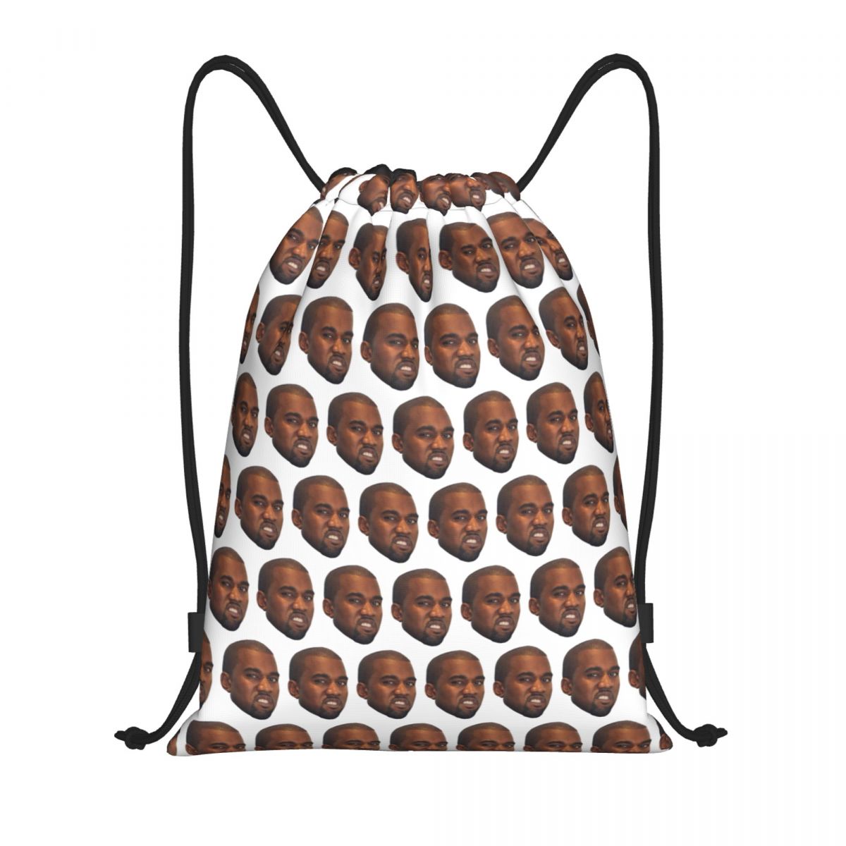 Funny Kanye West Meme Drawstring Backpack Bags Women Men Lightweight Rapper  Music Producer Gym Sports Sackpack Sacks for Yoga