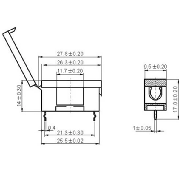 (Gói 5 cái) Cầu chì ống ( 5x20 / 6x30), Đế cầu chì BLX-A ( 5x20) 6A 250V
