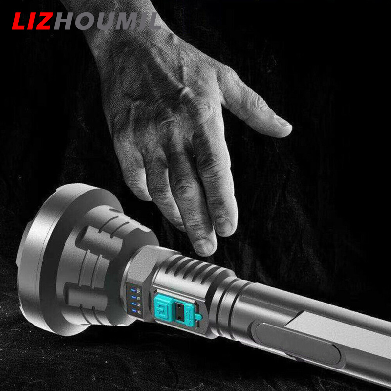 LIZHOUMIL Powerful Led Flashlight Usb Rechargeable Hand-held Ultra-bright Long Range Strong Light Outdoor Camping Torch