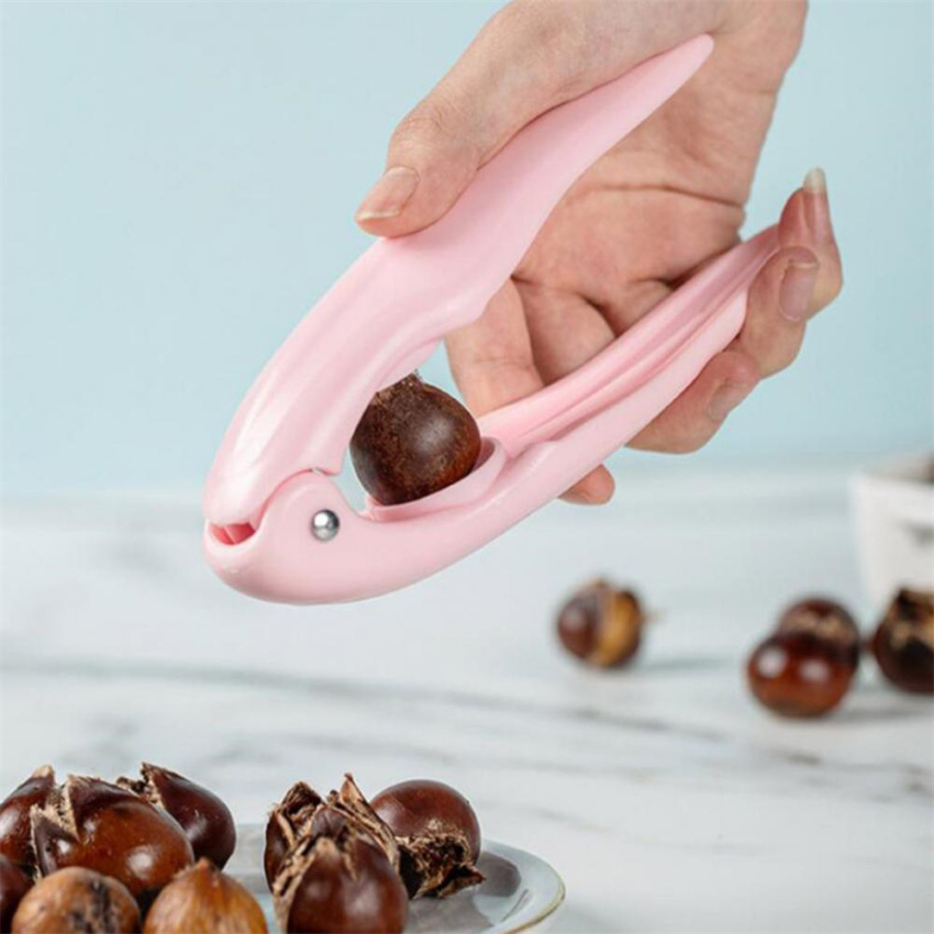 Hạt dẻ mở công cụ Hướng dẫn sử dụng hạt dẻ mở Clip Pecan óc chó nutcracker vỏ chịu lực cao Cracker mở với không tay cầm trượt