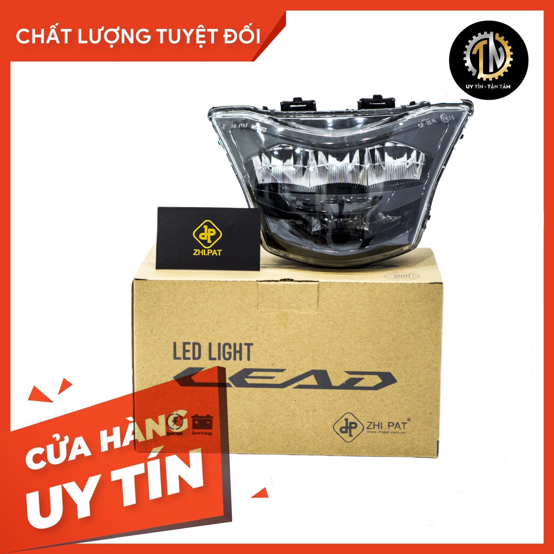 Đèn led 2 tầng cho lead 125 đời 2013-2016 chính hãng zhipat màu đen