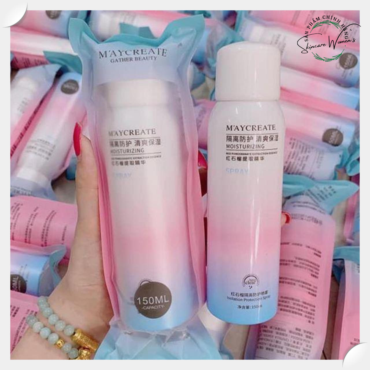 Xịt chống nắng MayCreate nâng tông 150ml