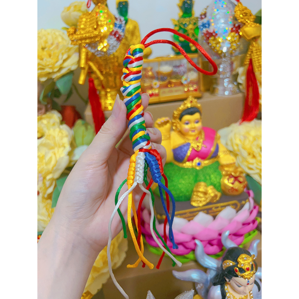 Dây treo ngũ sắc móc khoá xe