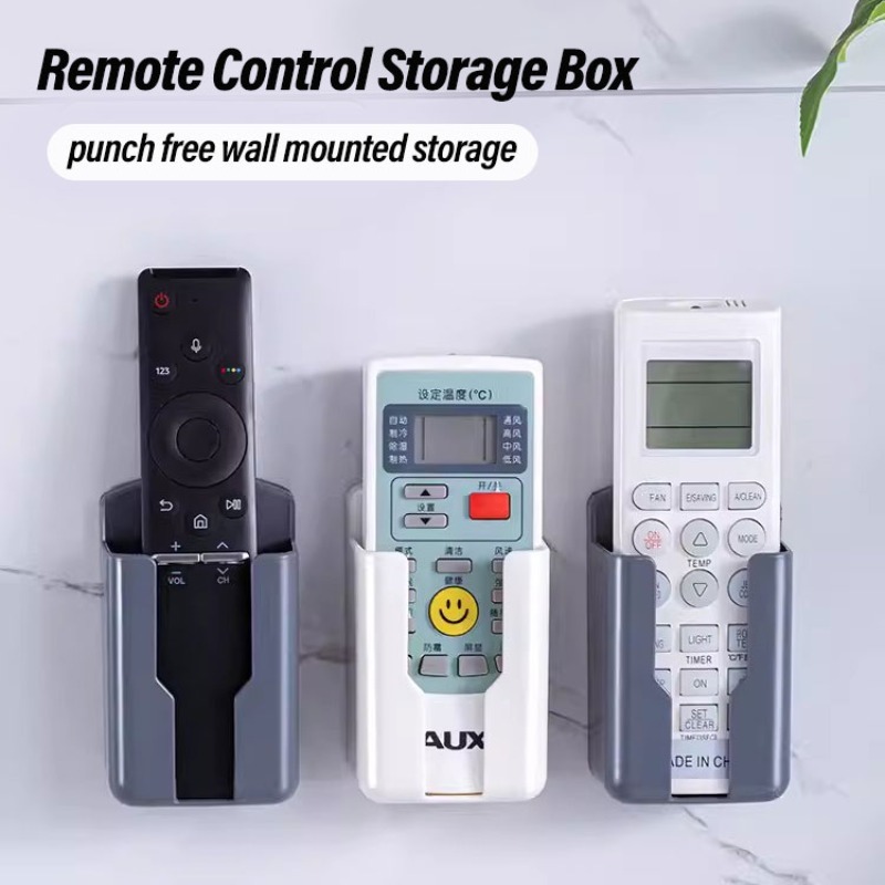 Treo Tường Điều Khiển Từ Xa Lưu Trữ Hộp Đấm Miễn Phí từ xa điều hòa không khí Điều Khiển Chủ sạc điện thoại di động giá lưu trữ